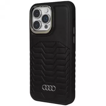 Audi Σκληρή θήκη MagSafe από τεχνητό δέρμα για Apple iPhone 14 Pro Max 6,7 inch μαύρο