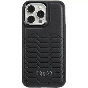 Audi θήκη από συνθετικό δέρμα MagSafe iPhone 15 Pro 6.1 σκληρή θήκη μαύρο
