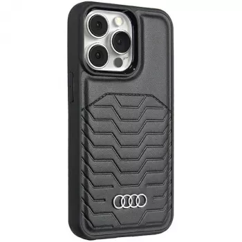 Audi θήκη από συνθετικό δέρμα MagSafe iPhone 15 Pro 6.1 σκληρή θήκη μαύρο