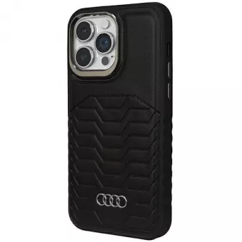 AUDI Σκληρή θήκη MagSafe από συνθετικό δέρμα για Apple iPhone 15 Pro Max 6,7 inch - μαύρο