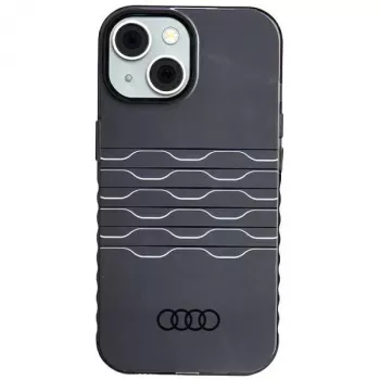 Audi θήκη IML MagSafe για iPhone 15 / 14 / 13 6.1 μαύρη σκληρή θήκη AU-IMLMIP15-A6/D3-BK