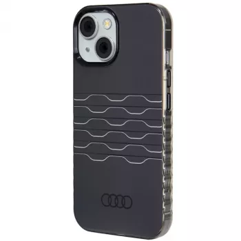 Audi θήκη IML MagSafe για iPhone 15 / 14 / 13 6.1 μαύρη σκληρή θήκη AU-IMLMIP15-A6/D3-BK