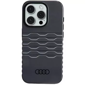 Audi θήκη IML MagSafe για iPhone 15 Pro 6.1 μαύρη σκληρή θήκη