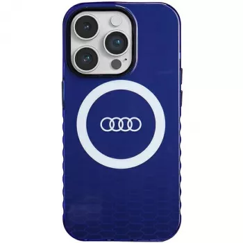 Audi θήκη IML Big Logo MagSafe για iPhone 14 Pro 6.1 Navy Blue σκληρή θήκη AU-IMLMIP14P-Q5/D2-BE