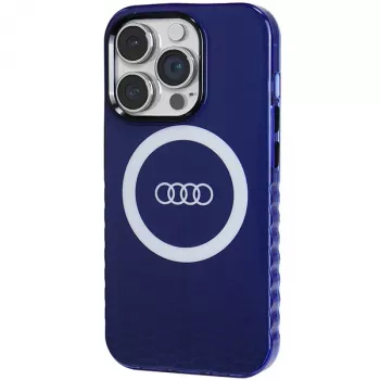Audi θήκη IML Big Logo MagSafe για iPhone 14 Pro 6.1 Navy Blue σκληρή θήκη AU-IMLMIP14P-Q5/D2-BE