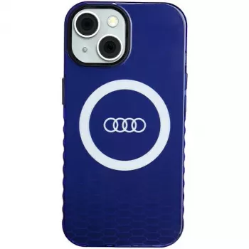 Audi θήκη IML Big Logo MagSafe για iPhone 15 / 14 / 13 6.1 Navy Blue σκληρή θήκη