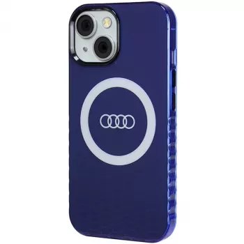 Audi θήκη IML Big Logo MagSafe για iPhone 15 / 14 / 13 6.1 Navy Blue σκληρή θήκη