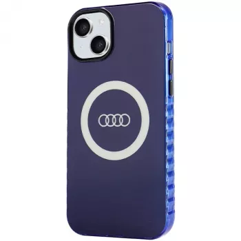 Audi θήκη IML Big Logo MagSafe για iPhone 15 Plus / 14 Plus 6.7, Navy Blue σκληρή θήκη