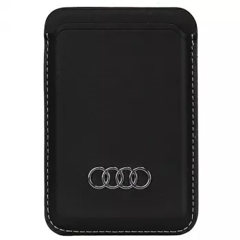 Audi Πορτοφόλι από Συνθετικό Δέρμα με Θήκη Καρτών Μαύρο MagSafe AU-MSCH-Q3/D1-BK
