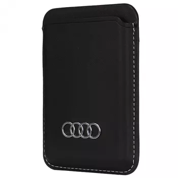 Audi Πορτοφόλι από Συνθετικό Δέρμα με Θήκη Καρτών Μαύρο MagSafe AU-MSCH-Q3/D1-BK