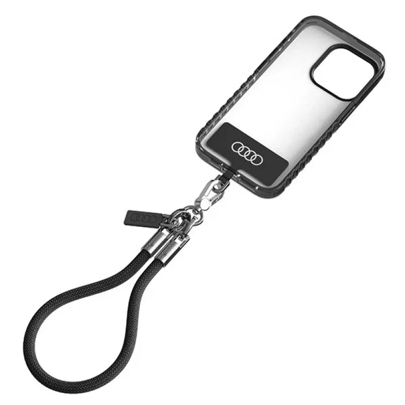 Audi Universal Phone Lanyard 28cm 8mm Μαύρο AU-HSL8-R8/D1-BK