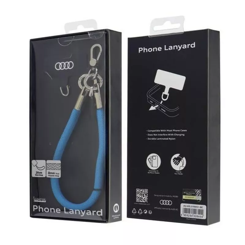 Audi Universal Phone Lanyard 28cm 8mm Μπλε AU-HSL8-R8/D1-BE