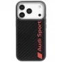 Θήκη Audi R8 ανθρακονημάτων MagSafe για Apple iPhone 17 Pro, μαύρη
