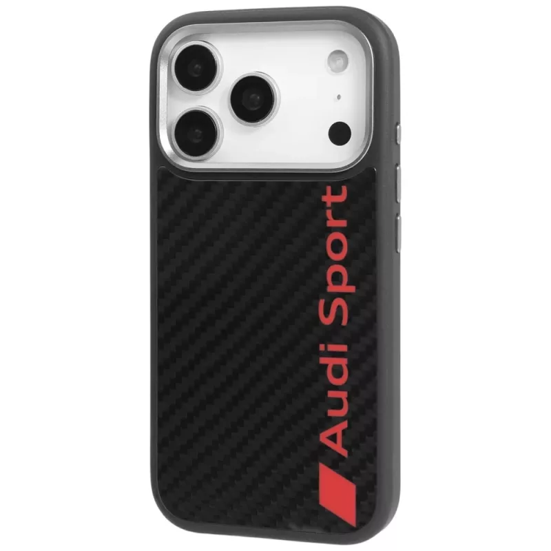 Θήκη Audi R8 ανθρακονημάτων MagSafe για Apple iPhone 17 Pro, μαύρη