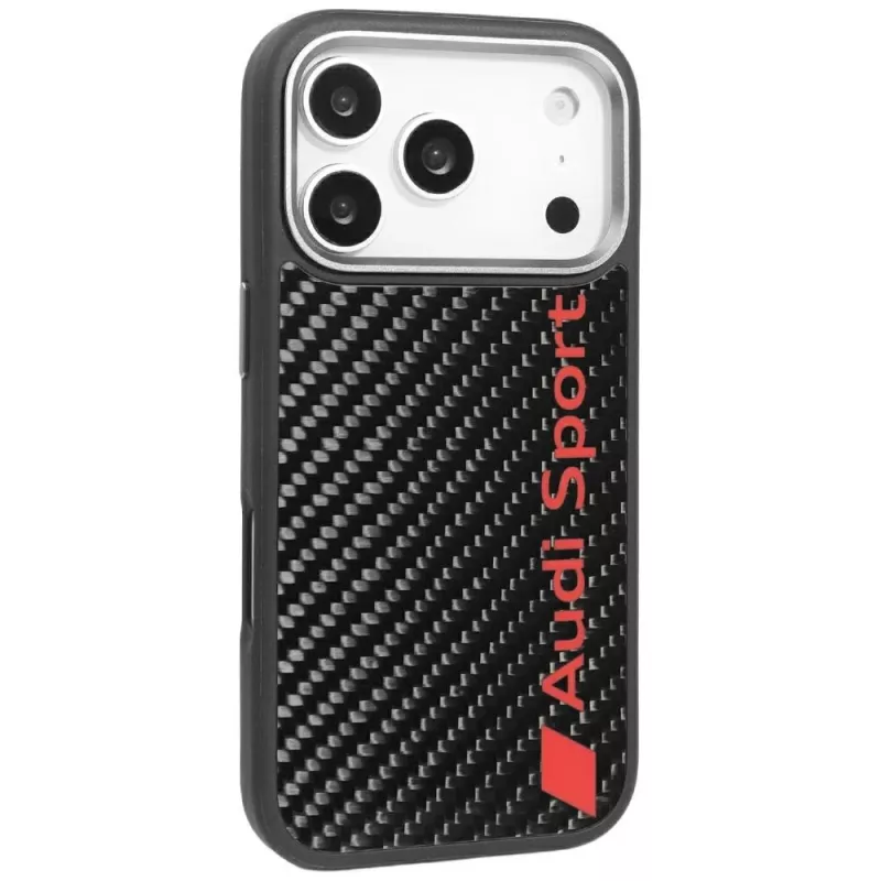 Θήκη Audi R8 ανθρακονημάτων MagSafe για Apple iPhone 17 Pro, μαύρη