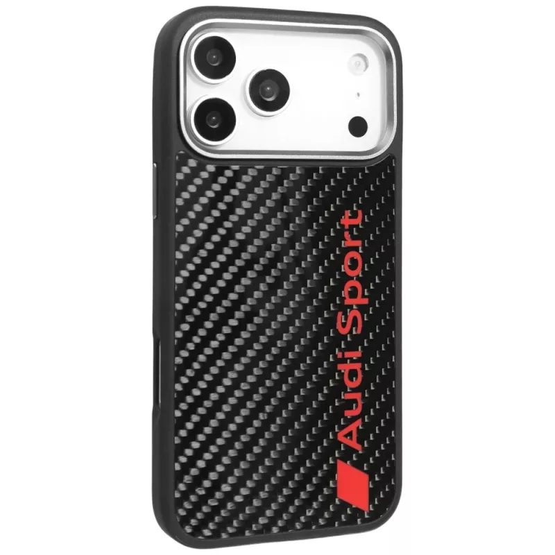 Θήκη Audi R8 ανθρακονημάτων MagSafe για Apple iPhone 17 Pro Max μαύρη