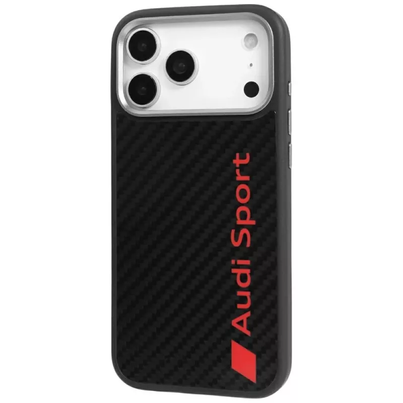 Θήκη Audi R8 ανθρακονημάτων MagSafe για Apple iPhone 17 Pro Max μαύρη