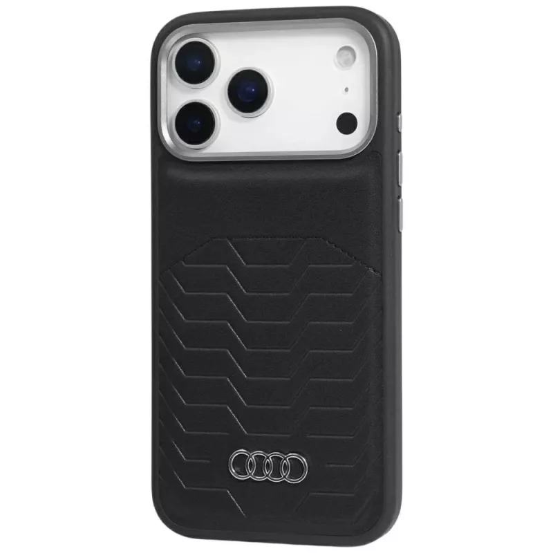 Θήκη Audi GT συνθετικού δέρματος MagSafe για iPhone 17 Pro μαύρη