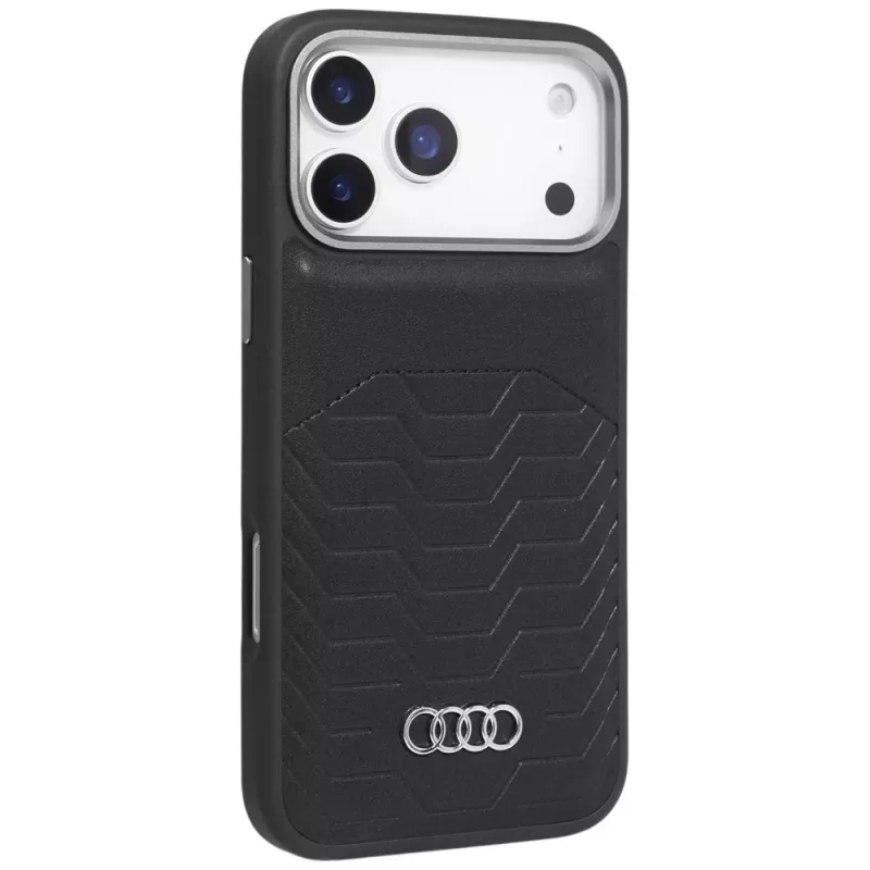 Θήκη Audi GT συνθετικού δέρματος MagSafe για iPhone 17 Pro Max μαύρη