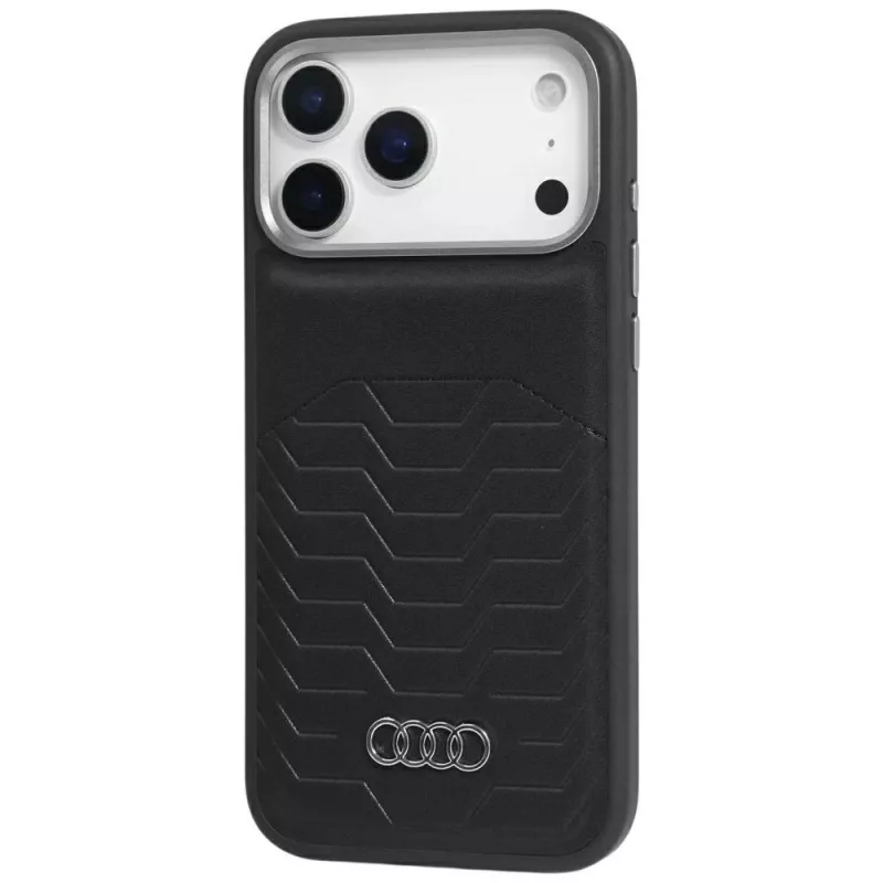 Θήκη Audi GT συνθετικού δέρματος MagSafe για iPhone 17 Pro Max μαύρη