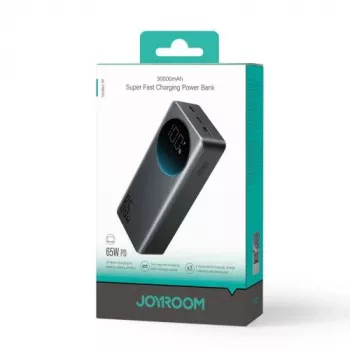 Joyroom JR-PBF05 Pro Power Bank 30000mAh 65W με ψηφιακή οθόνη 2x USB-C 1x USB-A - μαύρο