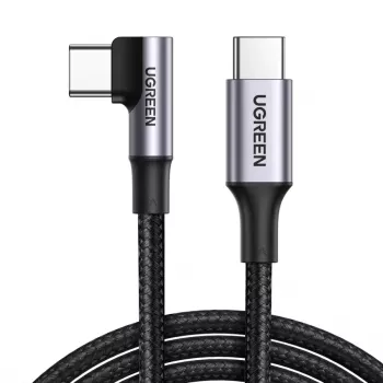 UGREEN USB-C σε USB-C Γωνιακό Καλώδιο US334 5A PD 100W 2m Μαύρο