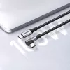 UGREEN USB-C σε USB-C Γωνιακό Καλώδιο US334 5A PD 100W 2m Μαύρο