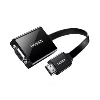UGREEN Προσαρμογέας HDMI σε VGA MM103, 25cm, Μαύρο