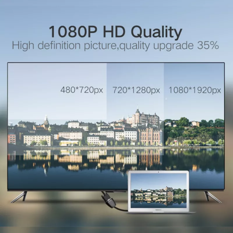 UGREEN Μετατροπέας HDMI σε VGA MM105, χωρίς Ήχο, Μαύρο