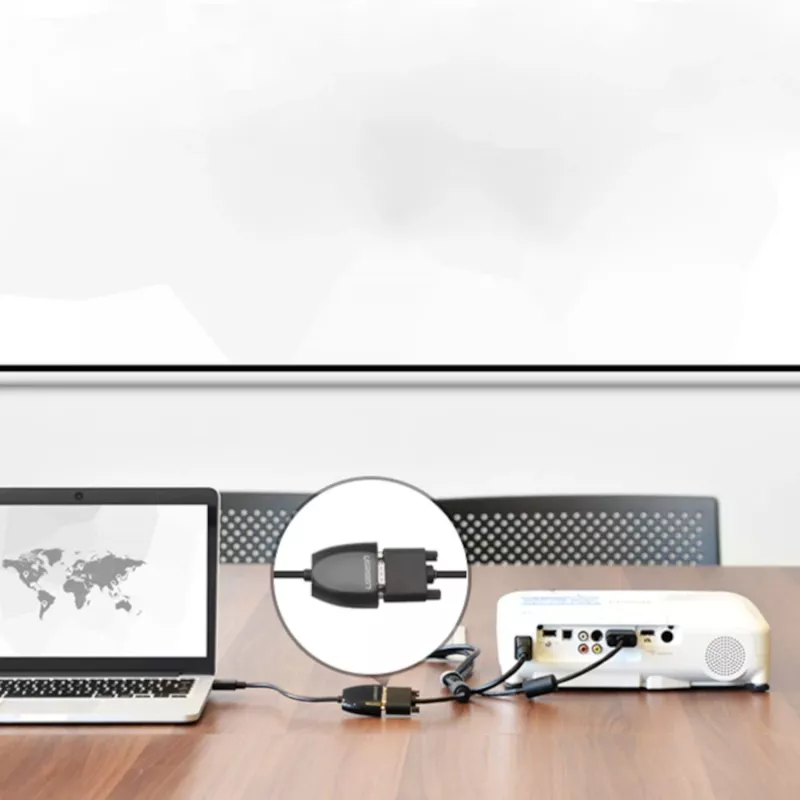 UGREEN Μετατροπέας HDMI σε VGA MM105, χωρίς Ήχο, Μαύρο