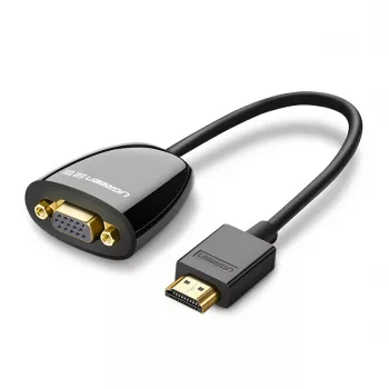 UGREEN Μετατροπέας HDMI σε VGA MM105, χωρίς Ήχο, Μαύρο