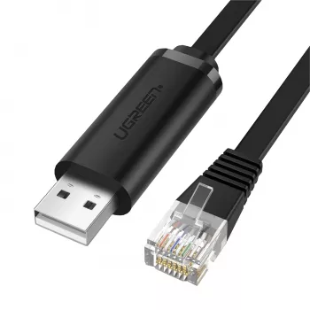 UGREEN CM204 Καλώδιο USB σε RJ45 Console 1,5m Μαύρο