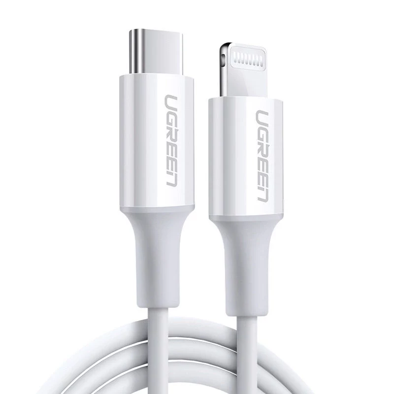 UGREEN US171 Καλώδιο USB-C σε Lightning 3A 0,25m Λευκό