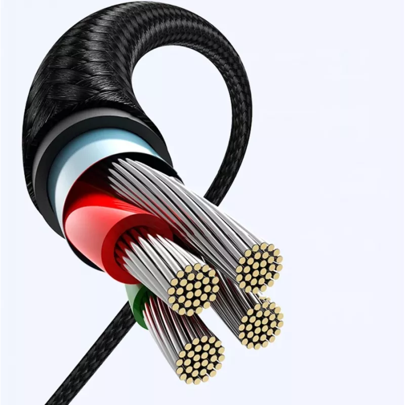 UGREEN Καλώδιο USB-C σε USB-A 2.0 Γωνιακό US176, 3A, 3m Μαύρο