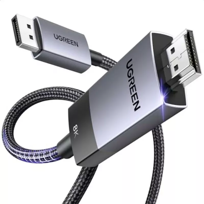 Ugreen DP115 Καλώδιο DisplayPort σε HDMI, 8K 60Hz, 2m, Μαύρο