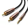 UGREEN Καλώδιο Ήχου 2x RCA (Cinch) σε 3,5 mm, 2 m, Μαύρο