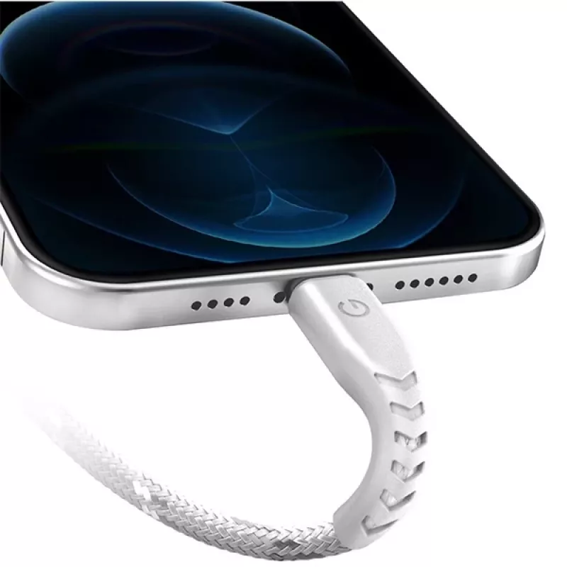 ENERGEA Nyloflex Καλώδιο USB-C σε Lightning 1,5m Λευκό MFI