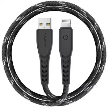ENERGEA Nyloflex Καλώδιο Φόρτισης και Συγχρονισμού USB-A σε Lightning C89 MFi 1,5m Μαύρο