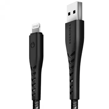 ENERGEA Nyloflex Καλώδιο Φόρτισης και Συγχρονισμού USB-A σε Lightning C89 MFi 1,5m Μαύρο