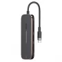 USAMS SJ575HUB01 USB-C Hub 2x USB-A USB-C PD HDMI SD Micro SD αναγνώστης καρτών μαύρο
