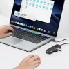 USAMS SJ575HUB01 USB-C Hub 2x USB-A USB-C PD HDMI SD Micro SD αναγνώστης καρτών μαύρο
