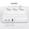 USAMS 65W Super SiFast Charging USB πολύπριζο επέκτασης EU λευκό CC160TC01 (US-CC160)