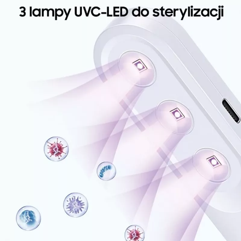 USAMS Mini UV-C φορητός αποστειρωτής λευκό ZB159XDD01 (US-ZB159)