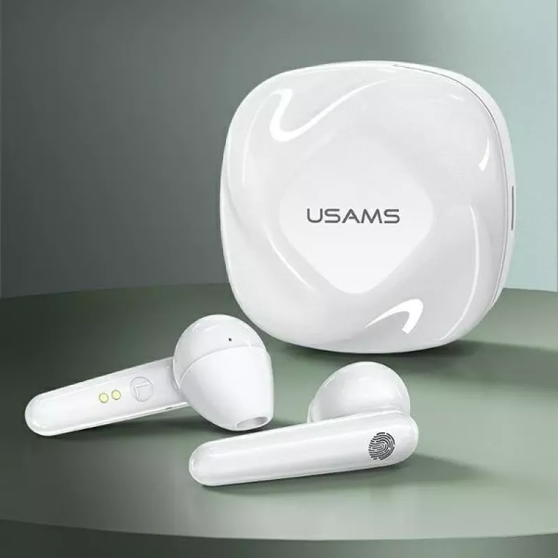 USAMS SDseries BHUSD01 True Wireless Stereo Bluetooth 5.0 ακουστικά, λευκό