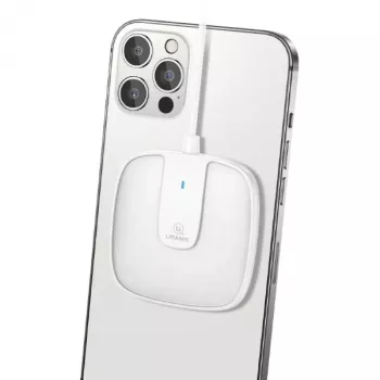 USAMS US-CD153 Μαγνητικός φορτιστής 15W για iPhone 12/13/14/15 Series - λευκό
