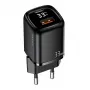 USAMS USB-C + USB-A 33W Γρήγορος Φορτιστής PD3.0 QC3.0 Μαύρο CC152TC01