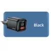 USAMS USB-C + USB-A 33W Γρήγορος Φορτιστής PD3.0 QC3.0 Μαύρο CC152TC01