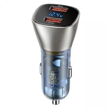 USAMS C29 45W 2xUSB-A Γρήγορος Φορτιστής Αυτοκινήτου Ανοιχτό Χρυσό CC154CC01 (US-CC154)