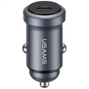 USAMS Φορτιστής αυτοκινήτου 30W PD Αλουμινίου