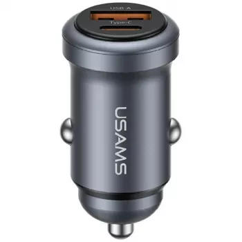 USAMS Φορτιστής αυτοκινήτου 30W USB-A USB-C CC322